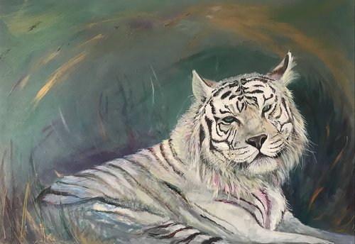 White Tiger in the Pink by Ellen Wilkinson