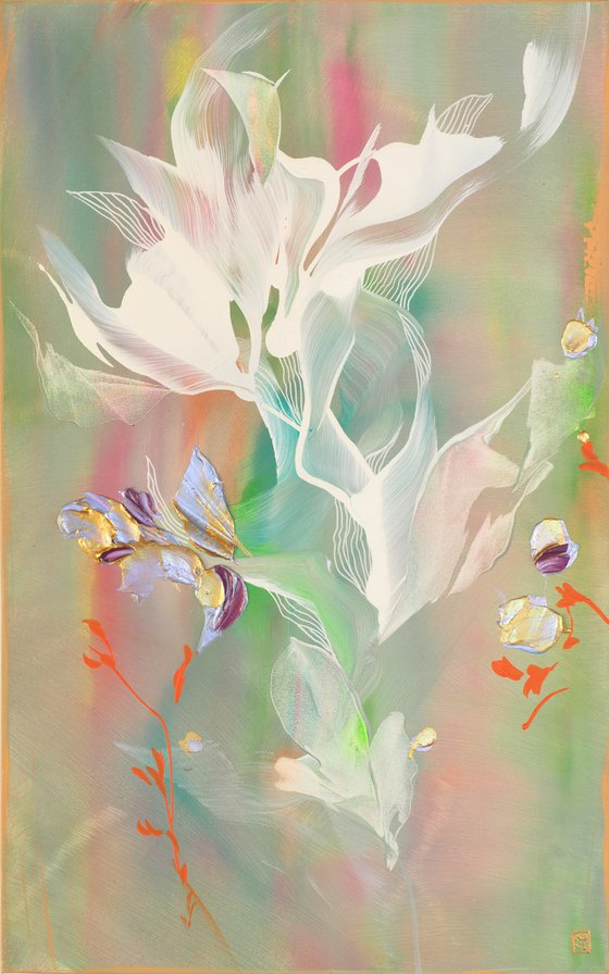 Movement Study in Pastel Chroma Triptych