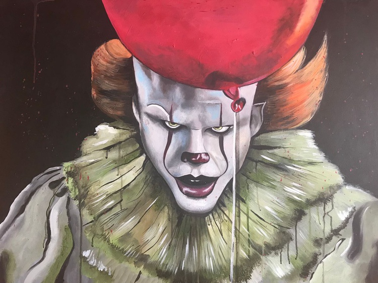 Pennywise Acrylic Painting By Lisa Cunningham Artfinder