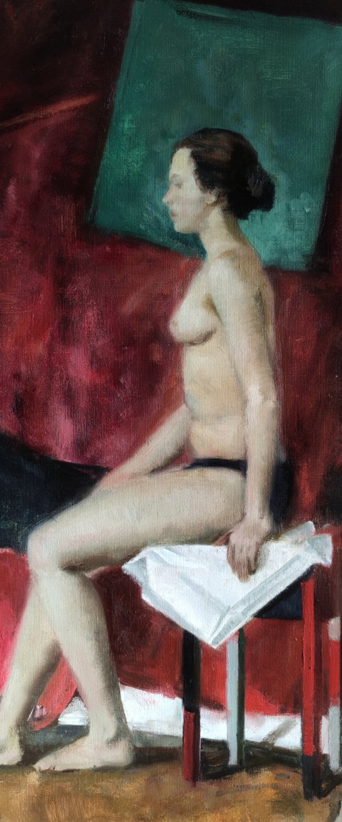 A nude on the chair. by Maria Egorova