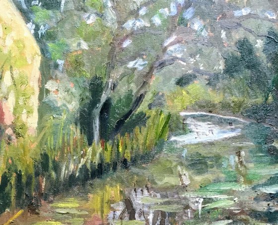 Field Studies at Flatford Mill - an original oil painting