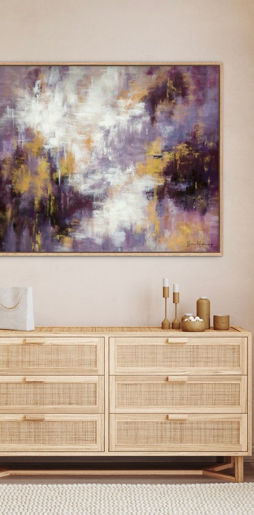 Fading into Light - Deep purple abstract by Ellis Hollering