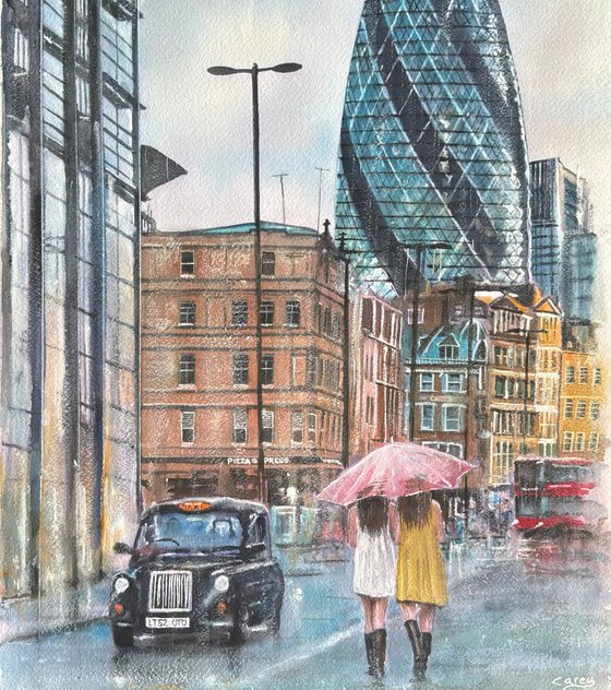 Sunshine and Rain, London city scene