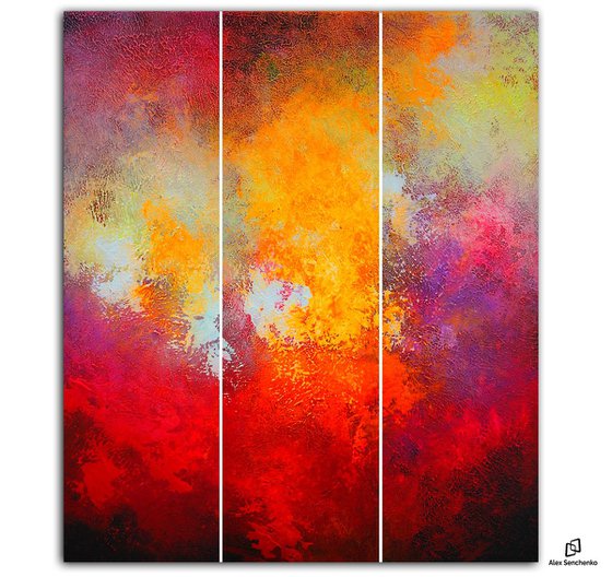 Abstract Triptych / Alex Senchenko © 2019 / Orange Connection