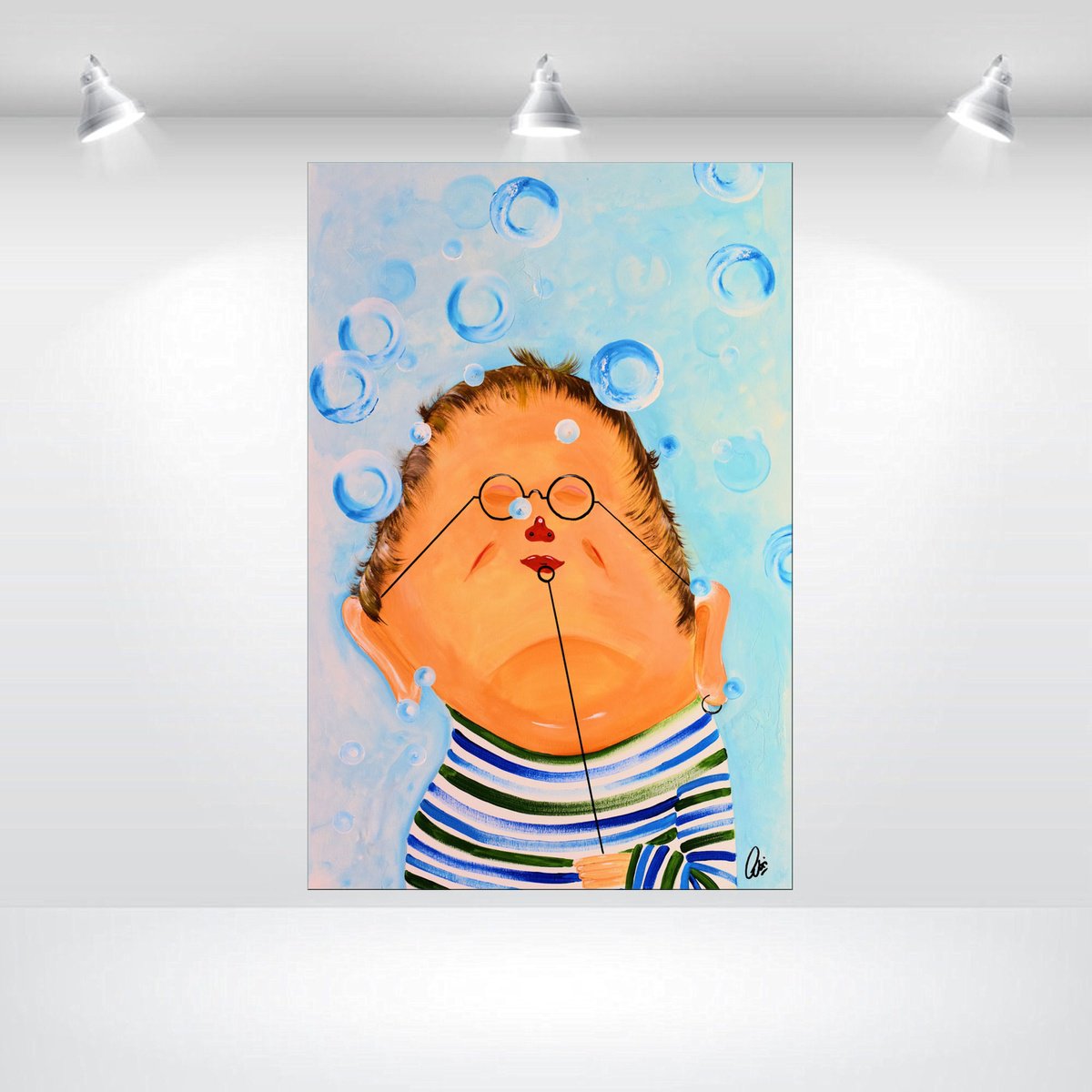  Mr Bubbles By Edelgard Schroer, 31 X 47, Artwork For Sale On Artfinder