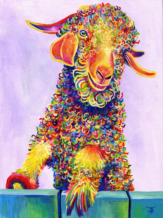 Keith the Curly Rainbow Goat