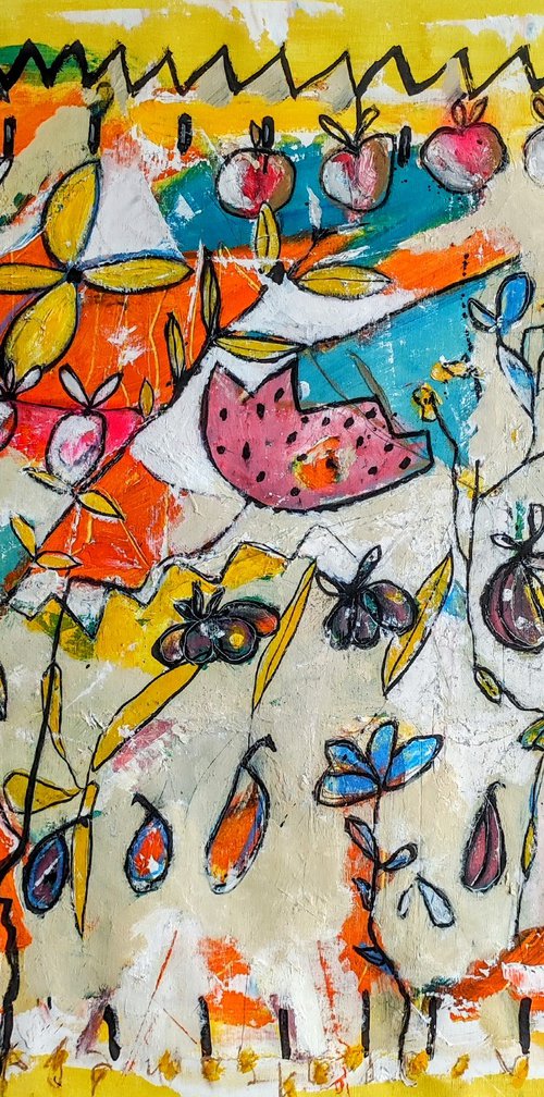 Fruits, plants, seeds and insects by Alfonso Sánchez