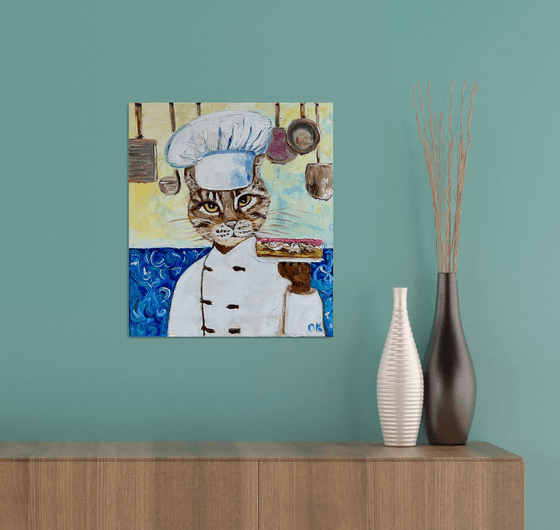 Cat Chef Baker. Cake maker.