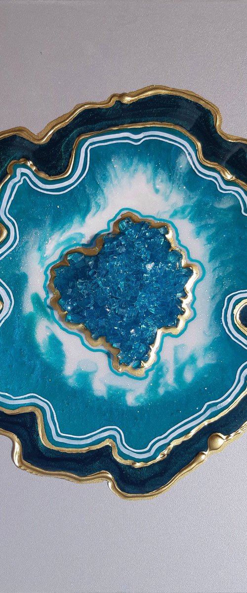 Agate geode. Мalachite Art. by Alexandra Dobreikin