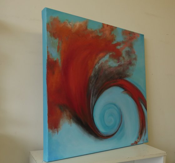 Red and Turquoise