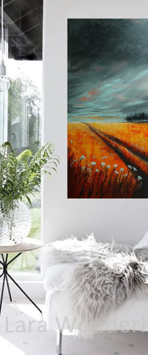 Storm on the way-  Fields and Colors Series by Danijela Dan