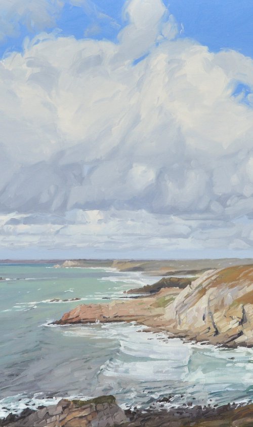 Break through the clouds over Kerroux headland by ANNE BAUDEQUIN