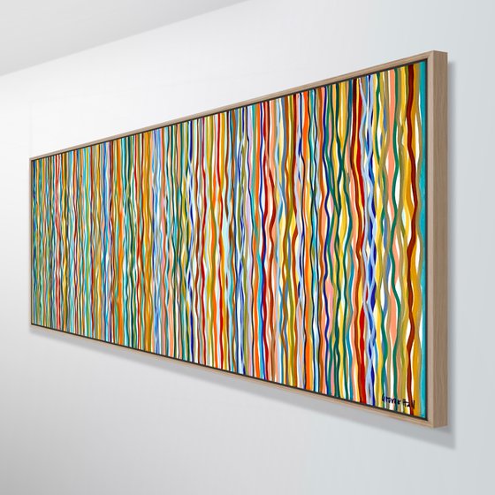 Funky Ripple - 152 x 61cm acrylic on canvas