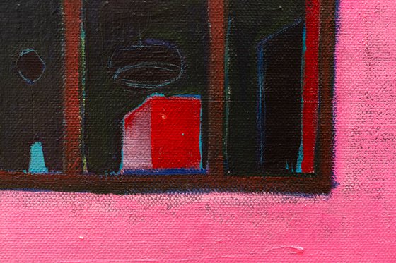 Red Window to the Rain