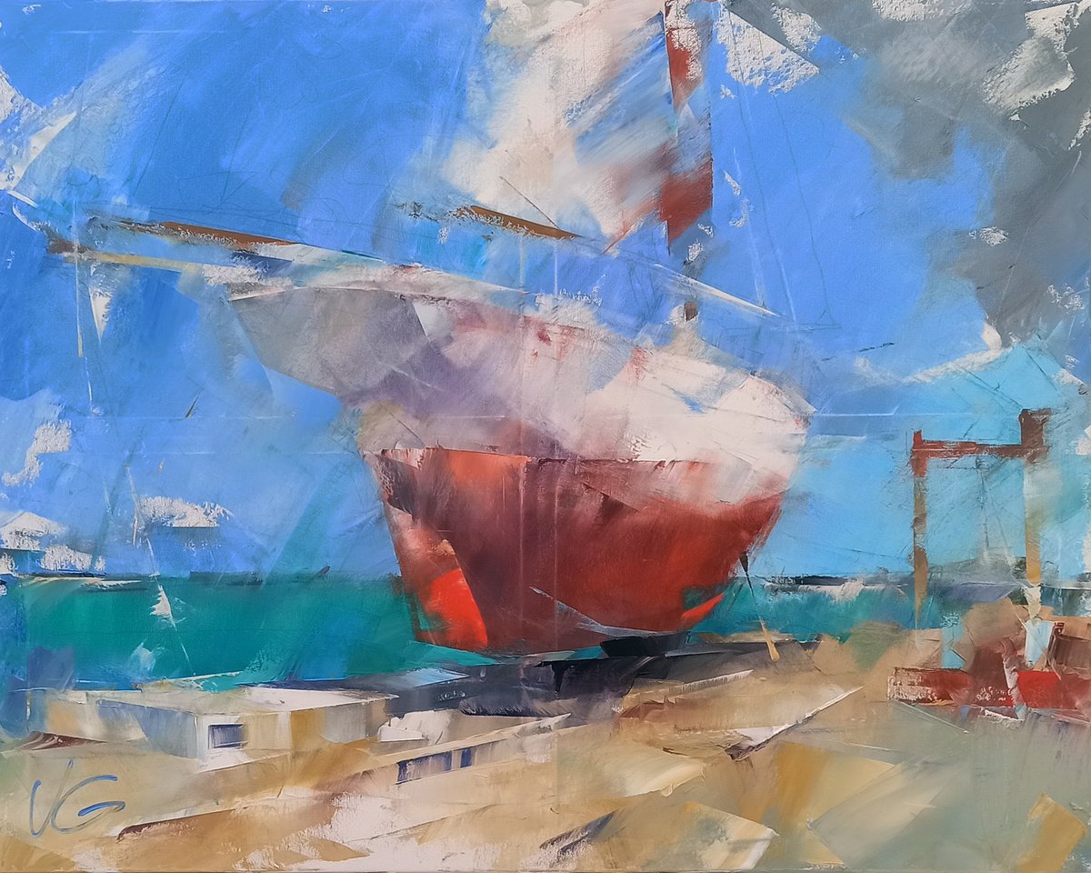 Impressionistic Landscape Oil Painting By Volodymyr Glukhomanyuk, 39 X 31", Manifestation, Original Artwork