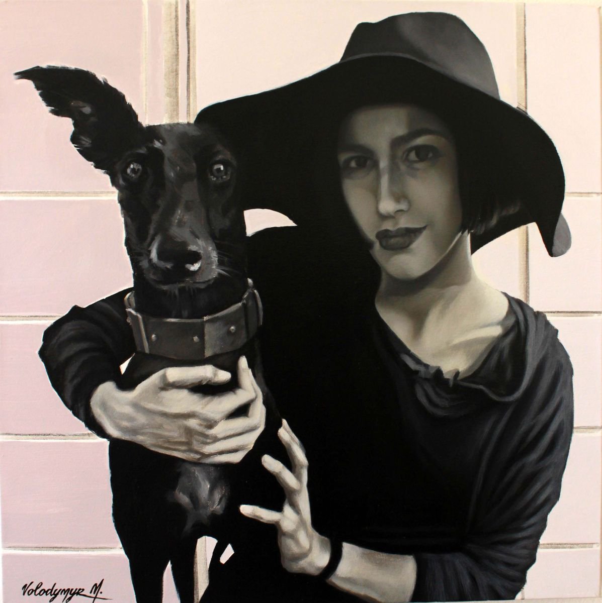 Photorealistic Portrait Painting By Volodymyr Melnychuk, 24 X 24", How We Look Like, Original Artwork