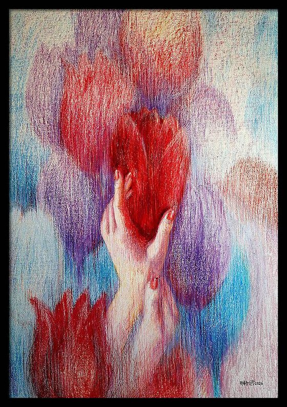Touch : paper, oil pastel