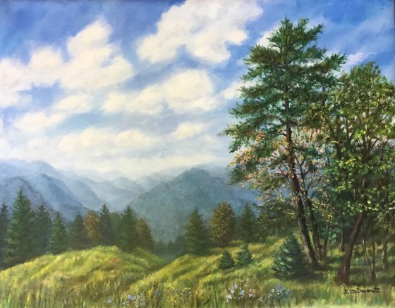 TENNESSEE TRAIL by K. McDermott oil 22X28  (ON HOLD)