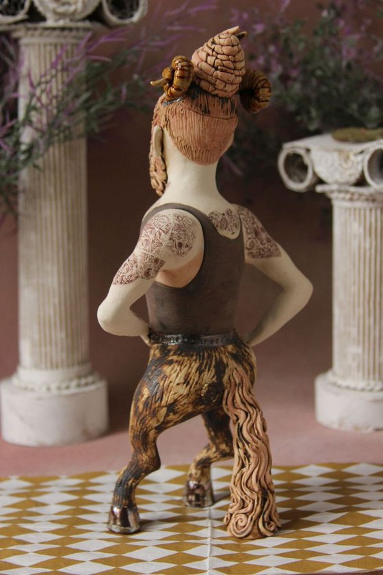 Hipster Faun. Sculpture by Elya Yalonetski