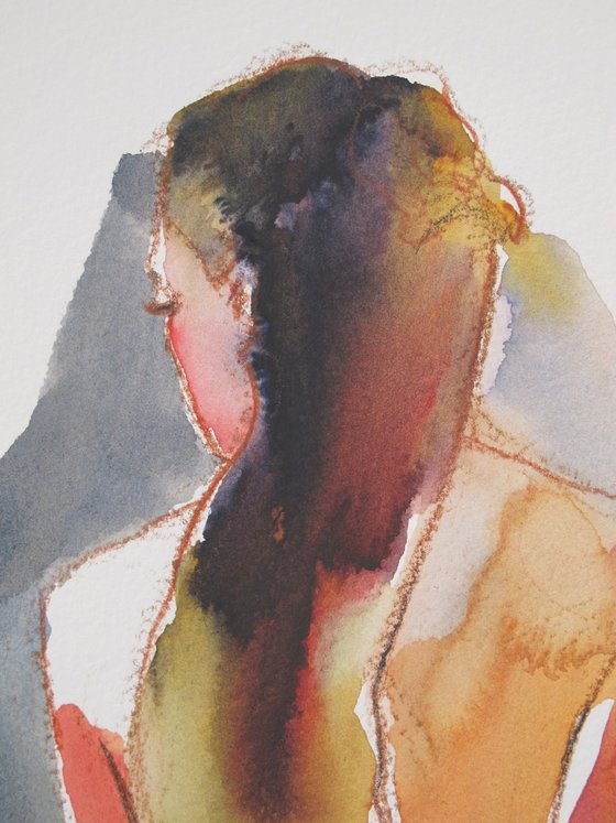 Seated female nude