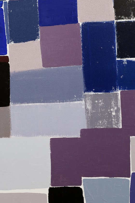 Squares / Orange Blue Grey