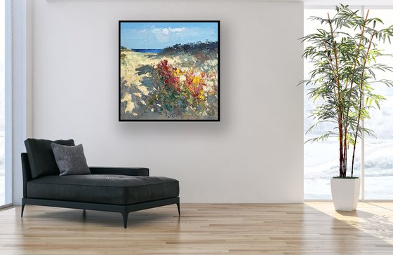 Beach Oil Painting on Canvas