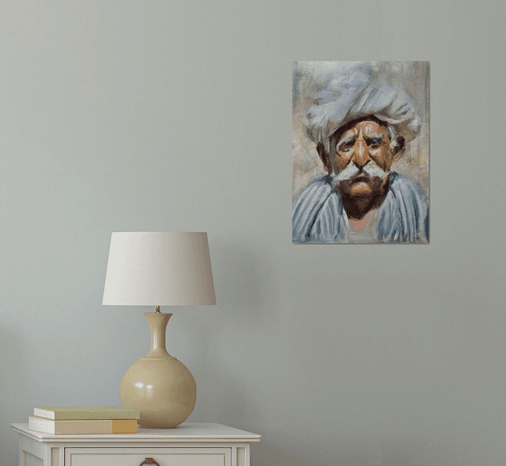 Hindu old man portrait study