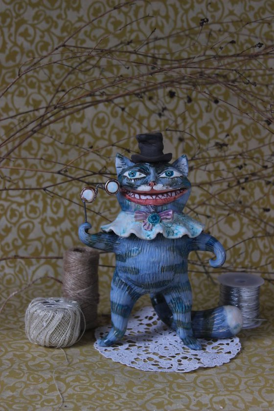 From the Alice in Wonderland. Cheshire Cat. Wall Sculpture by Elya Yalonetski