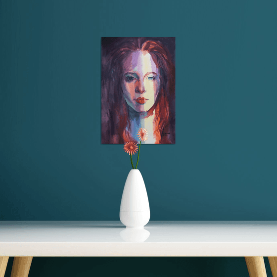 Portrait of a red-haired girl