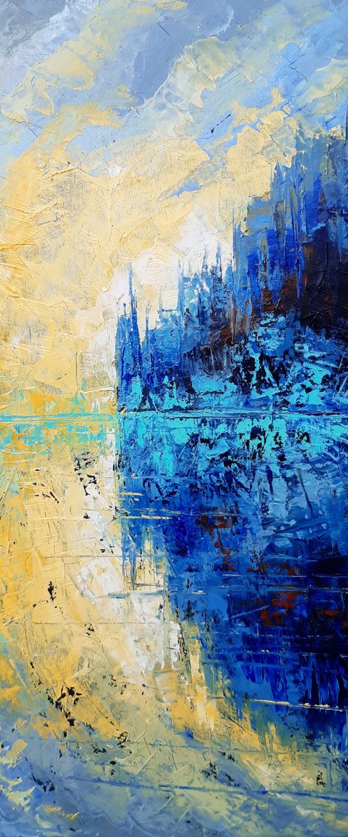 Castle by the lake  50x70cm by Tigran Mamikonyan