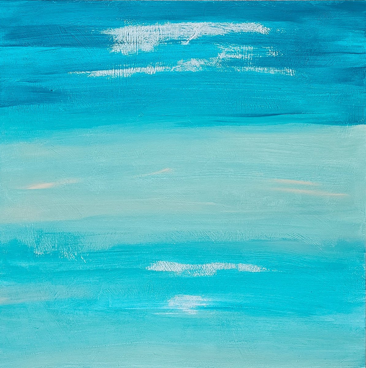 Quiet Sunny Seaside Abstract Water By Ksenia June, 16 X 16, Artwork For Sale On Artfinder
