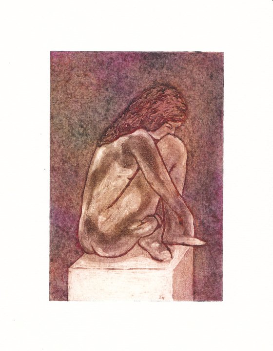 Seated female nude