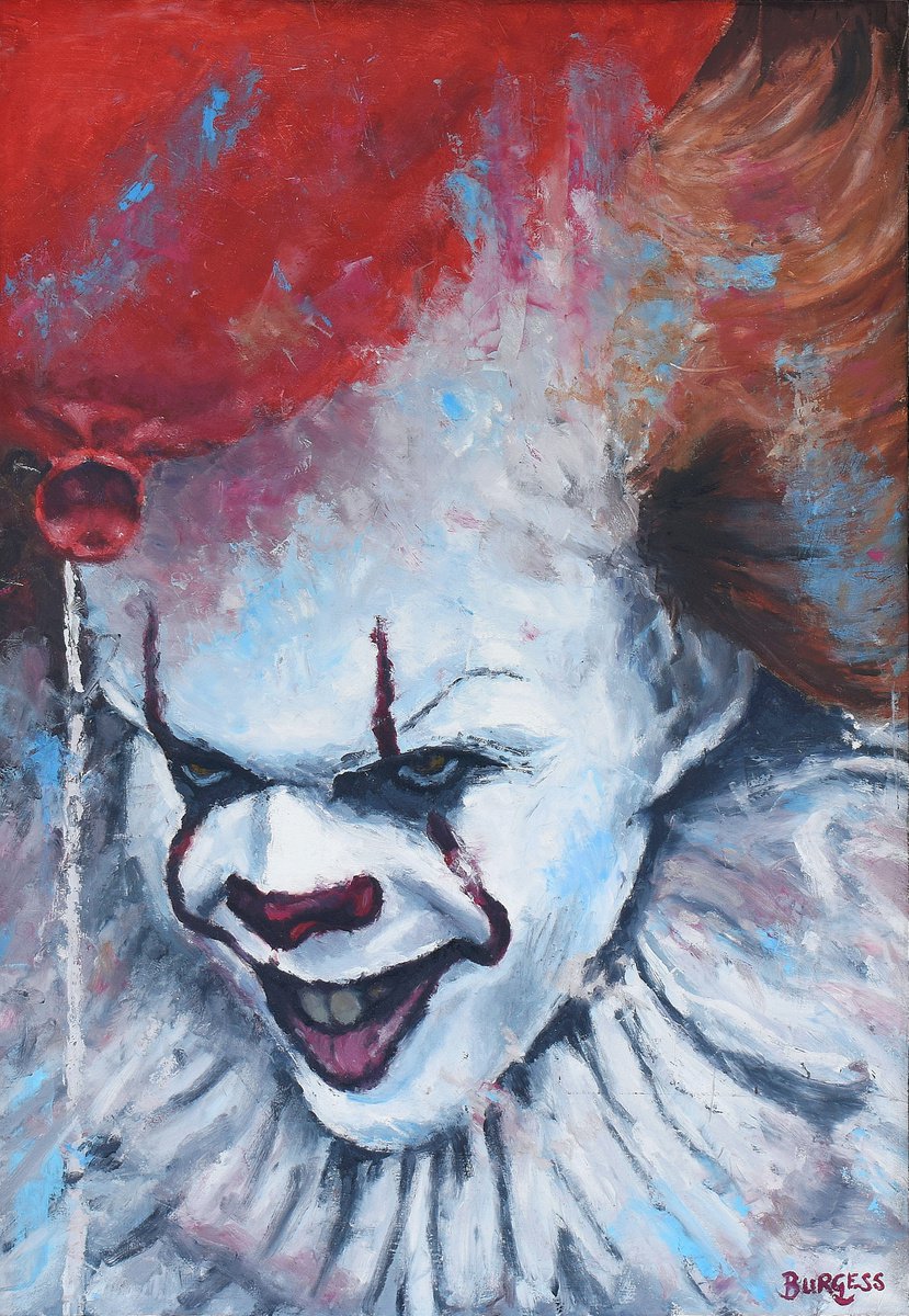 Pennywise The Clown Oil painting by Shaun Burgess Artfinder