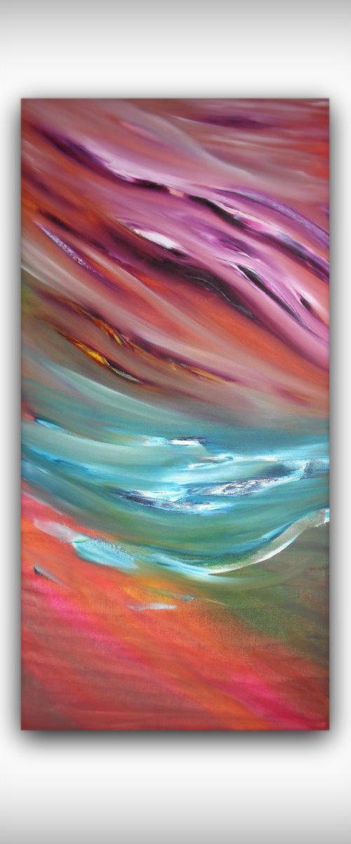 Slow breath - Original abstract painting, oil on canvas by Davide De Palma
