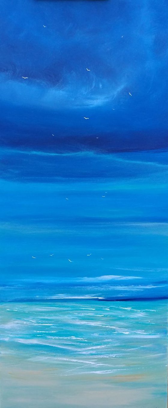 Seascape, The Sky's the Limit  - Panoramic, XL, Modern Art Office Decor Home