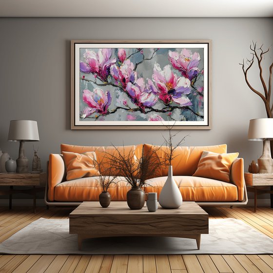 Magnolias on Gray