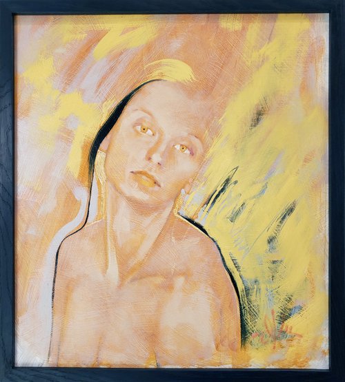 Portrait in Yellow by Halee Roth Abstract