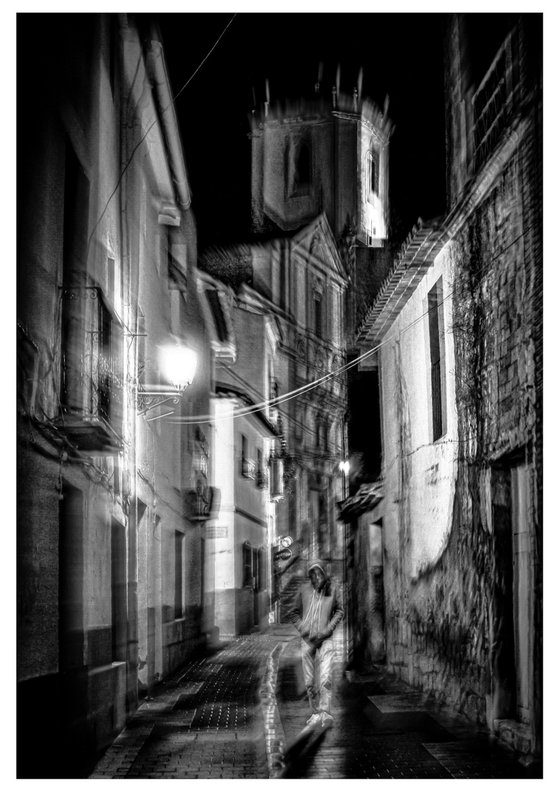 Midnight. Man walking alone at night. Limited Edition 6/10 16x11 inch Photographic Print