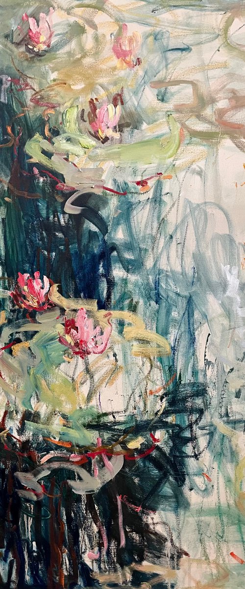 Water lilies. Reflections. by Lilia Orlova-Holmes