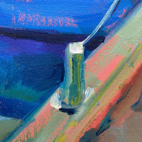 Summer Harbor — Original Oil Painting