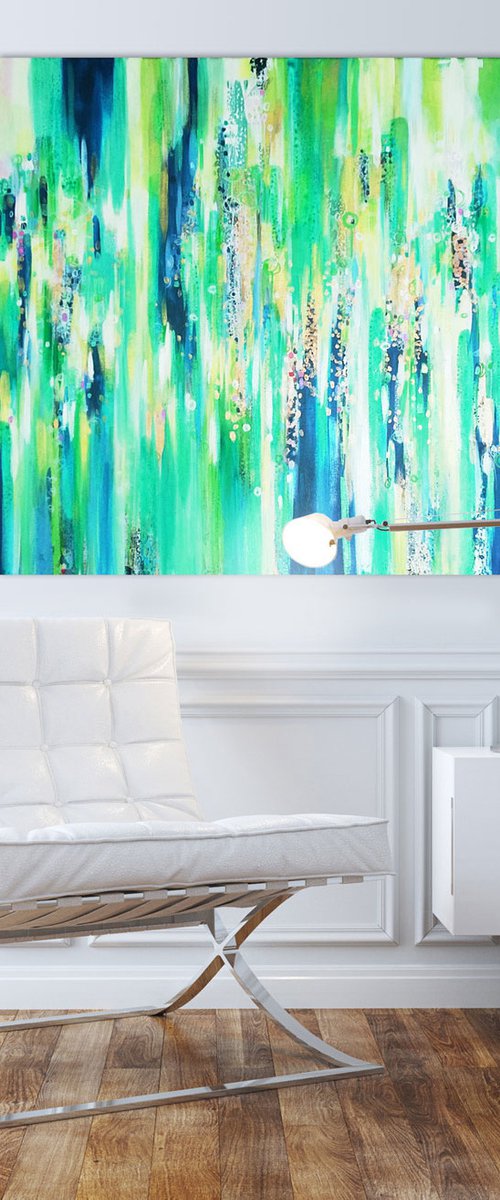 Summer Breeze  (ready to hang) by Carolynne Coulson