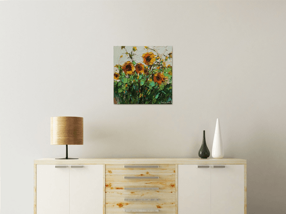 Sunflowers  Original Impasto Oil painting