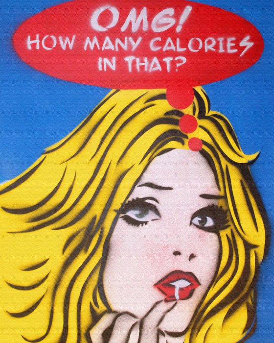 Calories (on chunky canvas).
