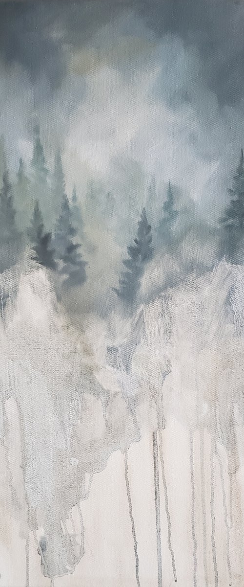 Landscape - Pines - "Rain in the Forest" by Katrina Case