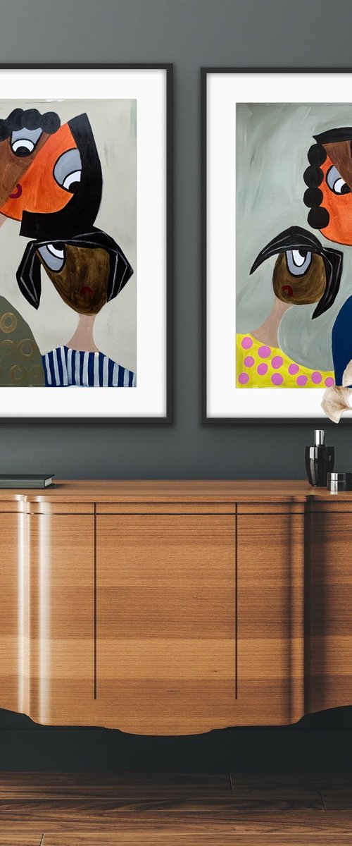 Mummy Dearest (Diptych) by Rashna Hackett