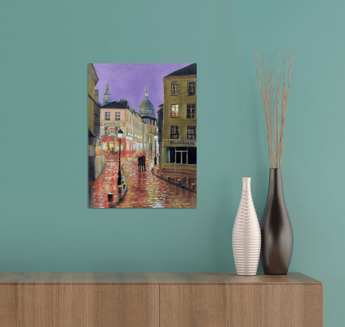 Paris Montmartre (linen canvas) Oil painting: Gordon Bruce