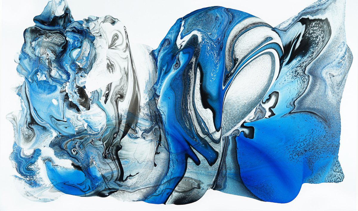 Abstract Oil Painting By Fintan Whelan, 63 X 39, Stirs In The Moment, Original Artwork