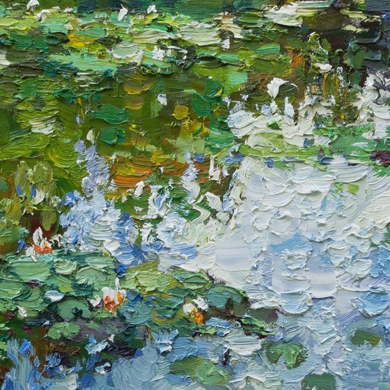 Water lilies Original Oil painting