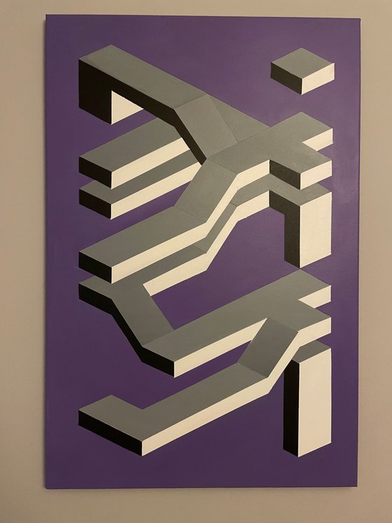 Original Geometric Canvas Painting