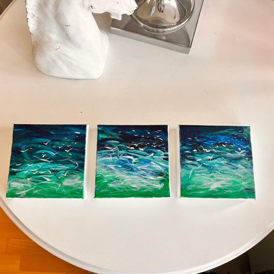 Sea And The Gulls (Triptych)